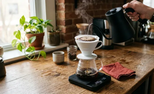 Pour Over being brewed
